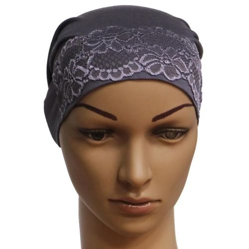 Herrnalise Women Hijab Hat Lace Underscarf Islamic Cover Bonnet Cap Scarf Muslim, Women's, Size: One size, Black