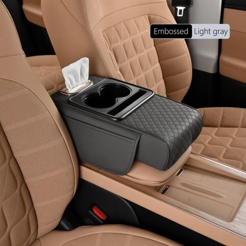 Generic Premium Car Center Armrest with Dual Cup Holder & Tissue Box - image 2