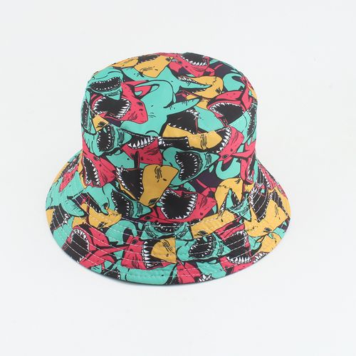 Fashion Print Fishing Cap Bob Chapeau Femme Reversible Bucket Hat