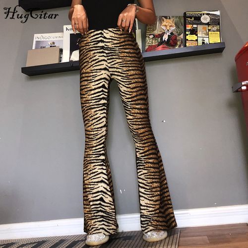 Fashion Hugcitar High Waist Leopard Print Flare Leggings Autumn