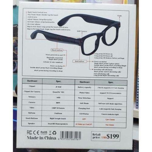product_image_name-Generic-Smart Glasses with Bluetooth Audio, HD Camera, and 3 Interchangeable lenses for Android & iOS-3