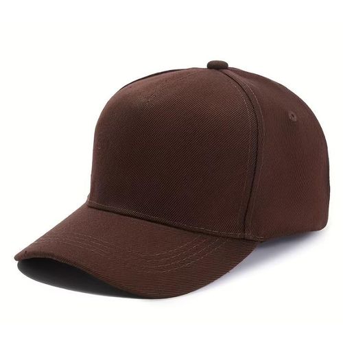 Fashion Coffee Brown Plain Face Cap