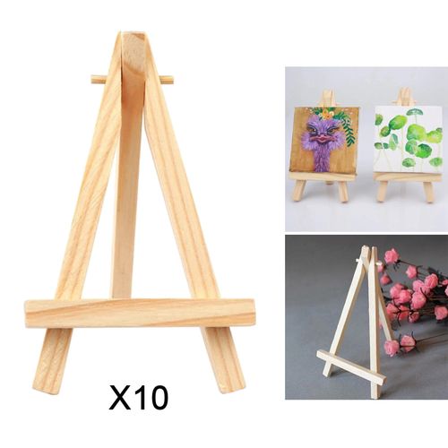 Generic 10x Wood Easel Tripod Fold Tabletop Painting Name Card