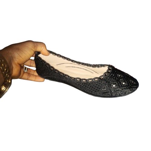 product_image_name-Fashion-Quality Women Flat Ladies Shoe-black-1