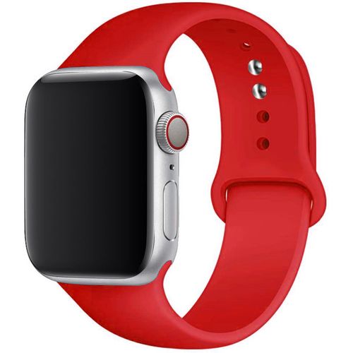 Generic (Accessories Only)Silicone Strap For Apple Watch Band 44mm 40mm  42mm 38mm 40 44 Mm 3 4 5 6 Se Correa Watchband Bracelet IWatch Series 7  41mm 45mm(#Red)