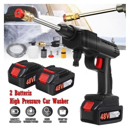 product_image_name-Generic-Rechargeable Cordless High Pressure Multi-purpose Car Washer  - Double Batteries-1