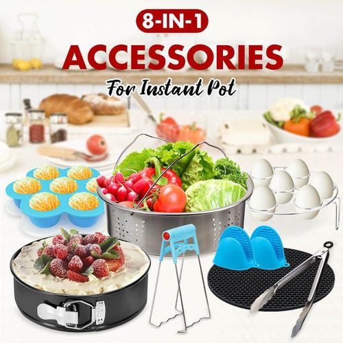 Accessories for Instant Pot,Steamer Basket,Egg Steamer Rack,Non-stick  Springform Pan,Dish-Clip, Pressure