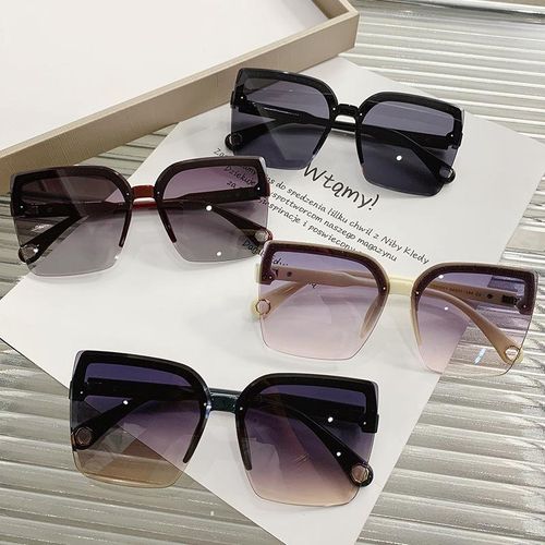 Generic Oversized sunglasses man woman fashion rimless vintage square sun  glasses eyewear brand design UV400 female shades