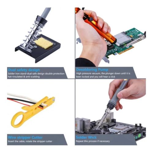 Generic Soldering Iron Kit Accessories 60w Adjustable Temperature - image 6