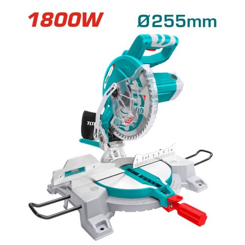 product_image_name-TOTAL-Mitre Saw 1800W Blade Size 255x30mm Mitre Cuts 0-45°Left-1