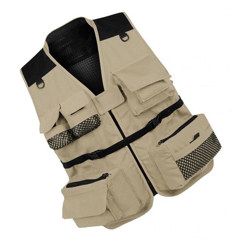 Generic Men Women Mesh Outdoor Work Fishing Vest With Multi Pockets