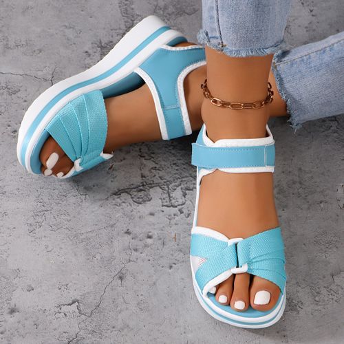 product_image_name-Fashion-Exotic Quality Ladies Women Platform Sandals-blue-3