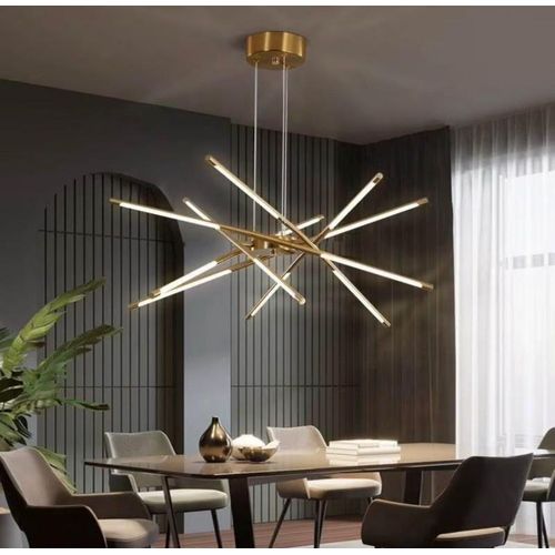 Generic Modern LED Linear "Pick-Up Sticks" Branch Chandelier
