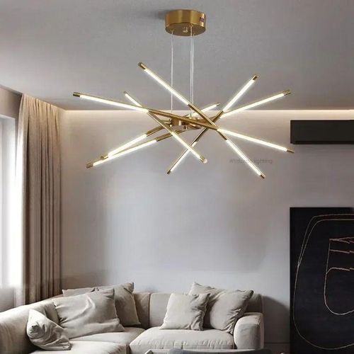 Generic Modern LED Linear "Pick-Up Sticks" Branch Chandelier - image 3