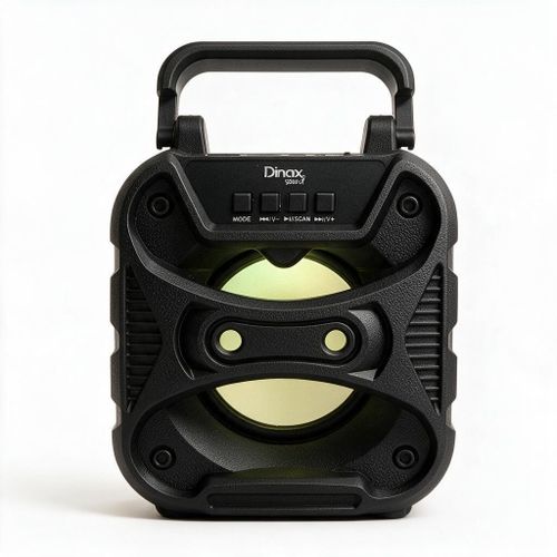 Generic Black Bluetooth Speaker with Radio, USB/TF/AUX Play, RGB Lights
