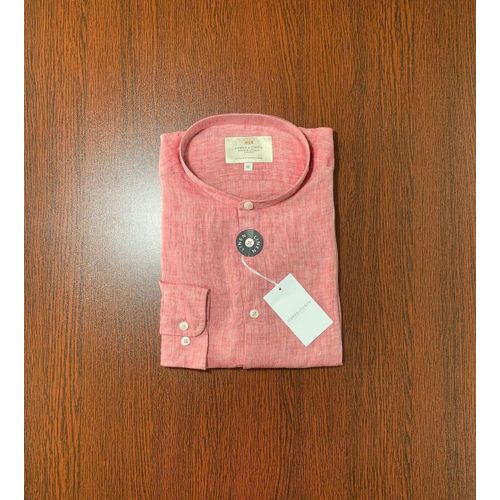 HA WE S & C URTIS - Slim Fit Plain Linen Button Cuff Shirt, Size