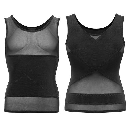 Men's Compression Shirts, Mesh Body Shaper Vest, Slimming Breathable Tank  Top Tummy Control Vest