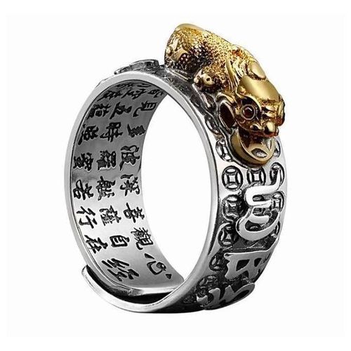 product_image_name-Fashion-Feng Shui Pi Xiu Ring – Wealth And Protection Adjustable Ring for Men & Women - Lucky Chinese Dragon Ring Gold-1