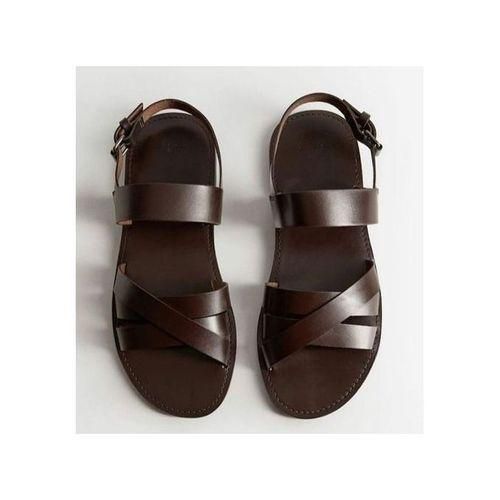 product_image_name-Fashion-Men's Premium Leather Sandal - Brown -1