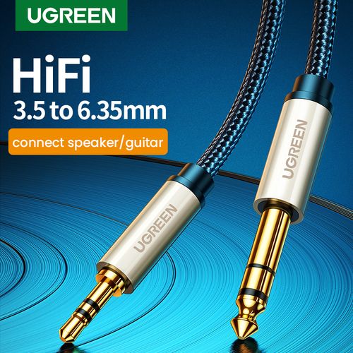 Ugreen 6.35mm 1/4 Male To 3.5mm 1/8 Male TRS Stereo Audio Cable 2M