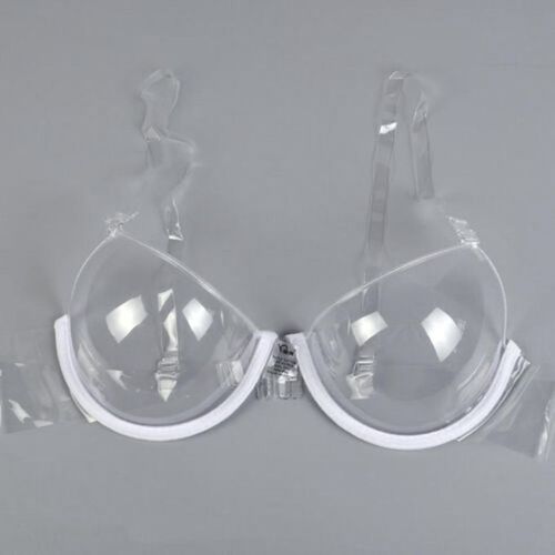 Fashion Clear Disposable Underwire Bra Women's Full Cup Push Up