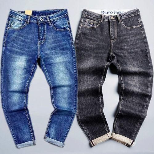 product_image_name-Fashion-Men's 2 In 1 Stretch Regular Fit Jeans-1