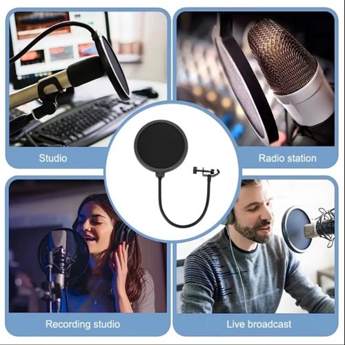 Generic PROFESSIONAL POP FILTER - Pop Shield  for broadcasting and. recording micropnone - image 2