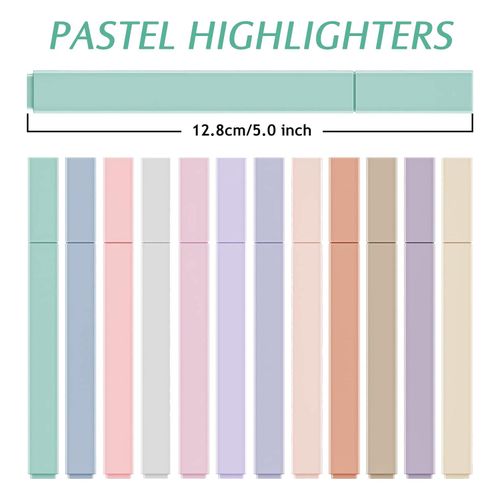 Generic Aesthetic Highlighters Cute Assorted Colors Bible Highlighters and Pens  No Bleed with Soft Tip 12 Color Aesthetic Pens