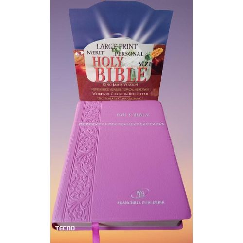 product_image_name-Generic-Holy Bible KJV Large Print Merit Personal Reference Edition,Thumb index Pink Leather Color -7