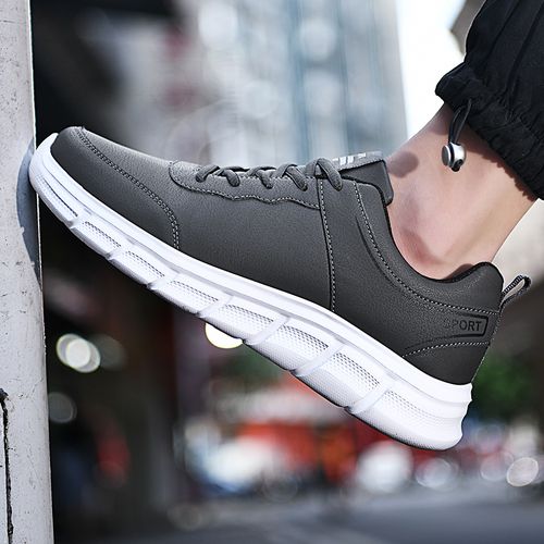 Flangesio Male Sneakers Big Size 39-48 All-match PU Leather Casual ...