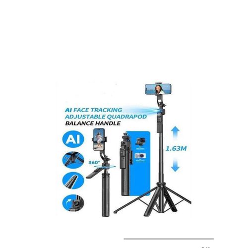 Generic Ai Auto Face tracking Quadrapod 360 rotation with stand handheld stabilizer