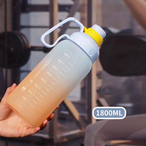 1pc Large Capacity Sports Water Bottle For Men & Women, Gym Fitness Bottle  1800ml