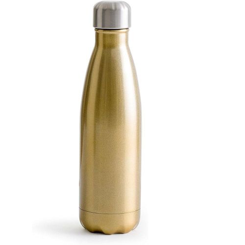 product_image_name-Generic- Stainless Steel Water Bottles, Reusable Metal Sports Water Bottle Keeps Drink Hot and Cold, BPA Free Double Wall Vacuum Cola Shape Insulated Water Bottle for Camping Gym(Gold)-3