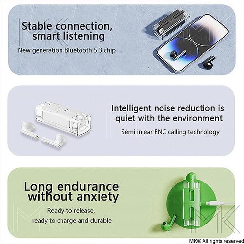 VIC Fingerprint Touch 5.3 Earphone Wireless HIFI Stereo Headsets. - image 2