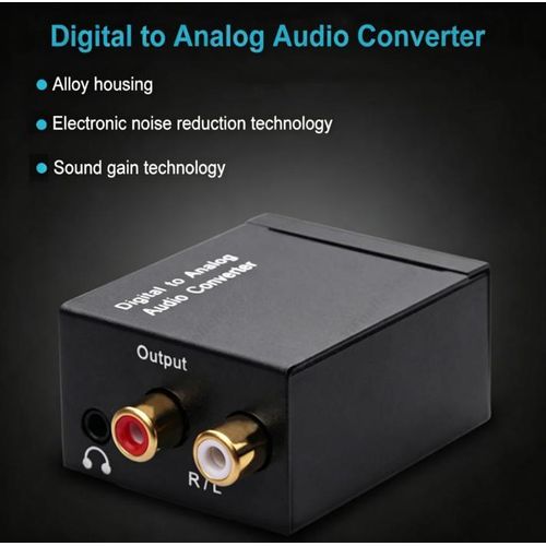 Generic Digital to Analog Audio Converter - Coaxial/Toslink Input, RCA Output, Black - image 5