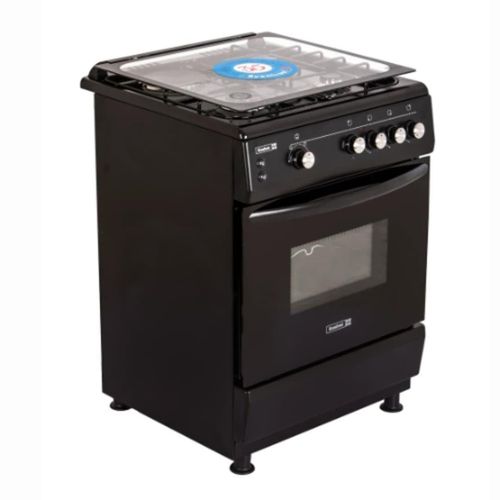 product_image_name-Scanfrost-60x60cm 3 Gas Burner 1 Hot Plate Cooker With Oven & Grill- Black-1