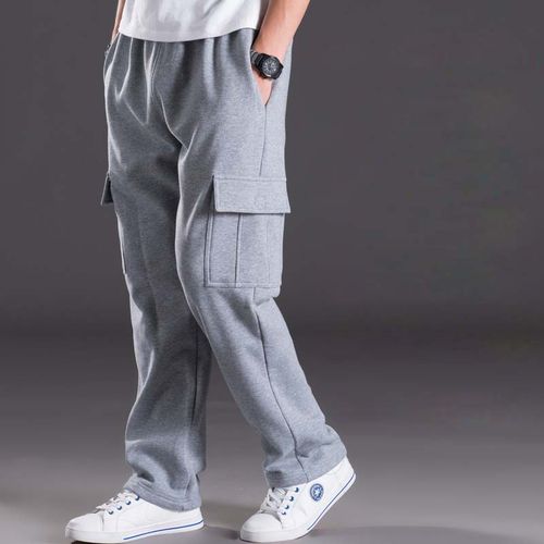 Adidas sports pants men's 2023 winter new knitted plus velvet pants pants  running trousers CE9074