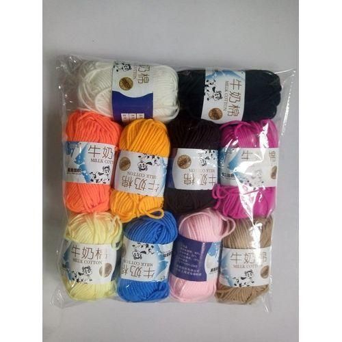 product_image_name-Generic-10 Pieces Colourful  Milk Cotton Yarn-1
