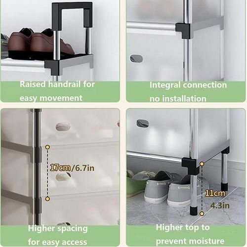 product_image_name-Home-Beautiful 7 Layers Easy Spacious Multifunctional Foldable Shoe Rack Organizer - Plastic Shelf for Shoe Storage homee Accessories-5