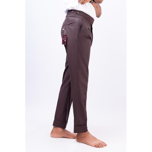 product_image_name-Bright fato-Brown high-waist pant -1