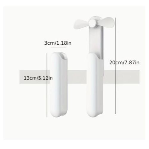 Fancy Fashion Portable Handheld Folding Fan,  USB Rechargeable, 3 Speeds and Power bank function - image 3
