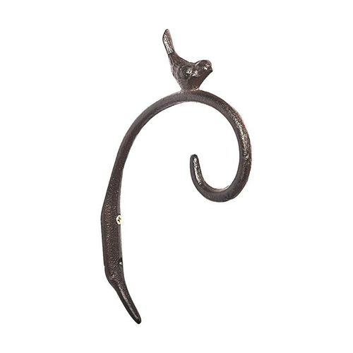 Generic Hanging Plant Bracket Wall Mount Flower Basket Indoor Outdoor Home Cast  Iron Balcony Hook Rustic Garden Decor For Bird Feeder