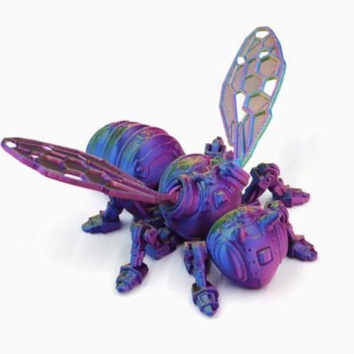 Generic 3D Printed Articulated Movable Joints Mechanical Bee Figurine For Adults and Kids
