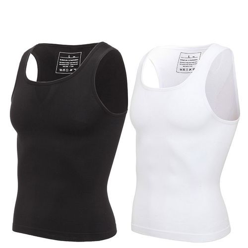 Men's Slimming Body Shaper Compression Tank Top Vest Shirt Abs Shapewear 