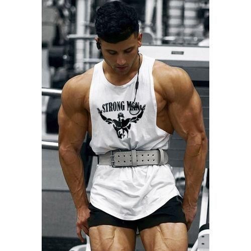 Generic Gym Deltoid New Fashion Cotton Sleeveless Shirts Tank Top Men Fitness Shirt Singlet Bodybuilding Workout Gym Vest Fitness Menstrong Man White SHA Jumia Nigeria
