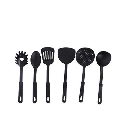 product_image_name-Generic-6-Piece Non-stick Kitchen Spoons - Black-2