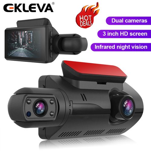 Ekleva Car DVR Dash Cam Dual Lens FHD 3.0 Inch Dash Cam Auto Video Recorder  Registrator Dvrs With Infrared Red Night Vision G-sensor