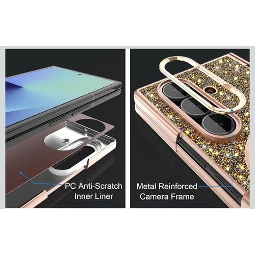 Generic Samsung galaxy Z Fold 7 fashion case with privacy screen protector also comes with type c to c cable - image 2