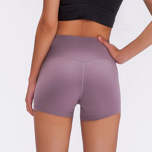 Fashion SHINBENE NO Camel Toe Naked-feel Elastic Fitness Gym Workout Shorts  Women Y-type Hip Lift High Waist Training Yoga Sport Shorts