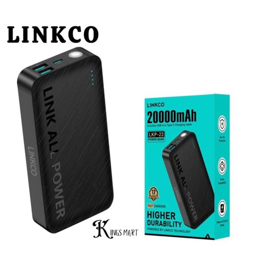 product_image_name-LINKCO-20000mAh 12W Fast Charging Power Bank with LED Flash Torch-Light LKP-23-1